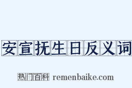 安宣抚生日反义词是什么意思的图片